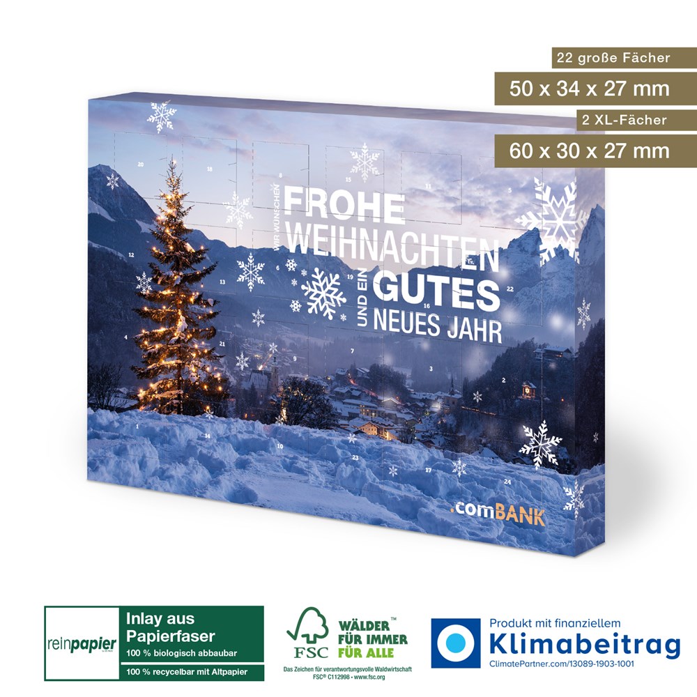 Adventskalender mit Logo